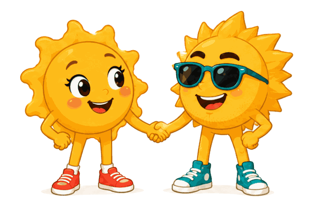 Sunny und Ray Hand in Hand