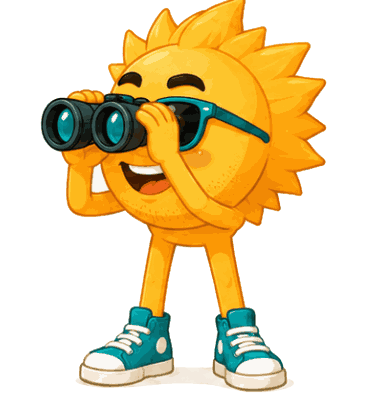 Ray mit Fernglas