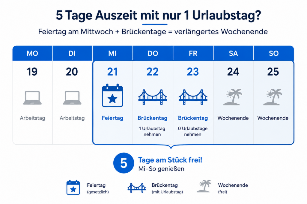 Brückentage mit Schulferien kombinieren: So plant ihr mehr freie Zeit