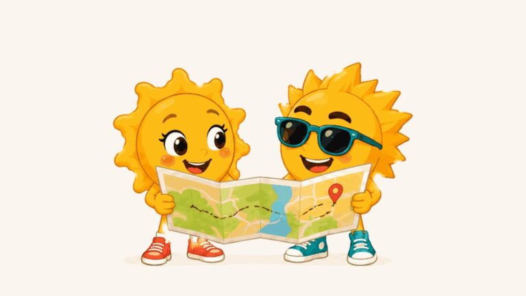 Sunny und Ray mit Landkarte