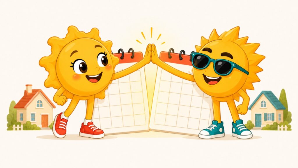 Sunny und Ray finden gemeinsame Ferien zweier Bundesländer